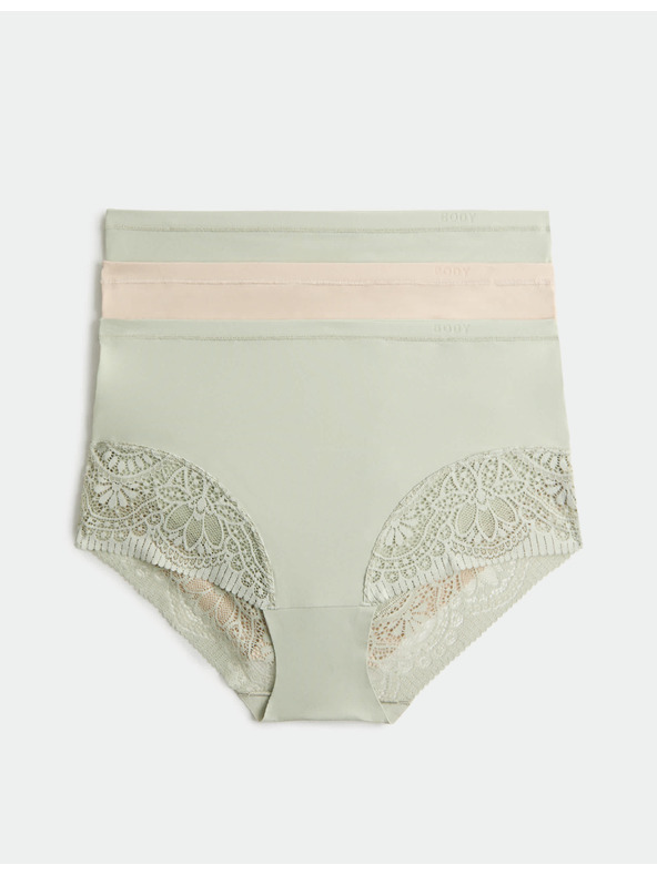 Marks & Spencer Бикини Body Soft™, комплект 3 бр. Marks & Spencer зелен
