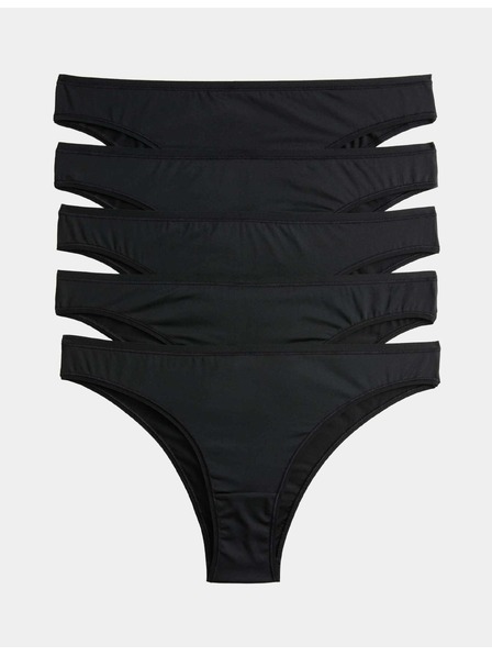 Marks & Spencer Бразилски бикини от микрофибър, 5 бр. в опаковка Marks & Spencer черна