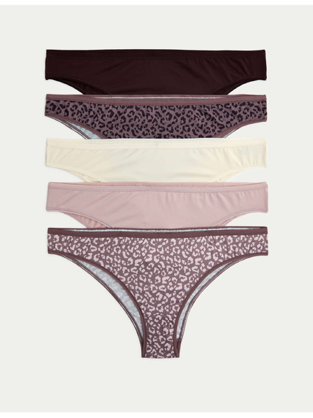 Marks & Spencer Бразилски бикини от микрофибър, 5 бр. в опаковка Marks & Spencer кафява