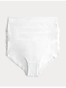 Marks & Spencer Нискорязани шорткови бикини от памук и lycra®, 5 бр. в опаковка Marks & Spencer бяла