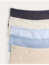 Marks & Spencer Нискорязани шорткови бикини от памук и lycra®, 5 бр. в опаковка Marks & Spencer синя