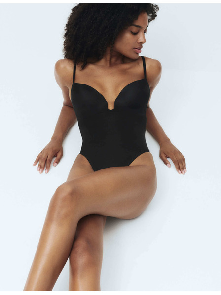 Marks & Spencer Невидимо Body Invisibles™ оформящо body с дълбок деколте (A-DD) Marks & Spencer черна