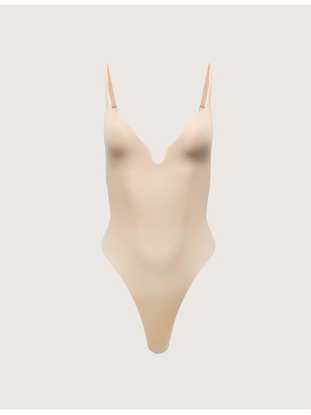 Marks & Spencer Невидимо Body Invisibles™ оформящо body с дълбок деколте (A-DD) Marks & Spencer бежова