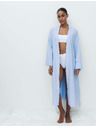 Marks & Spencer Плед от chambray материал от чиста памук Marks & Spencer синя