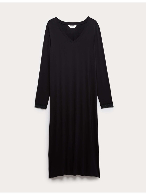 Marks & Spencer Нощница с дантелени кантове Marks & Spencer черна