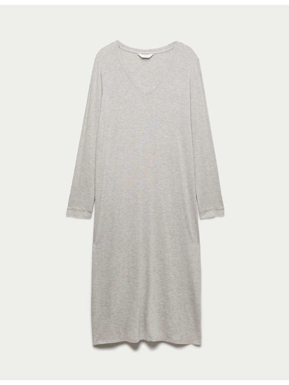 Marks & Spencer Нощница с дантелени кантове Marks & Spencer сива