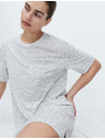 Marks & Spencer Мини нощница с печат от памук и модал Marks & Spencer сив