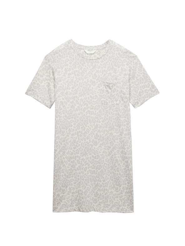 Marks & Spencer Мини нощница с печат от памук и модал Marks & Spencer сив