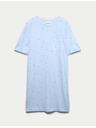 Marks & Spencer Мини нощница с печат от памук и модал Marks & Spencer син