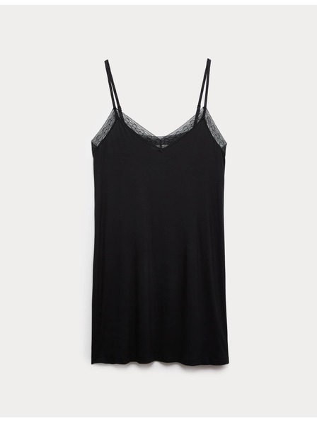 Marks & Spencer Нощница с дантелен кант Marks & Spencer черна
