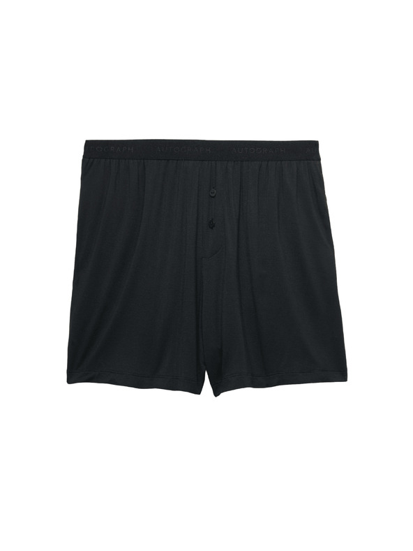 Marks & Spencer Пижамни шорти с декоративни копчета Marks & Spencer черен