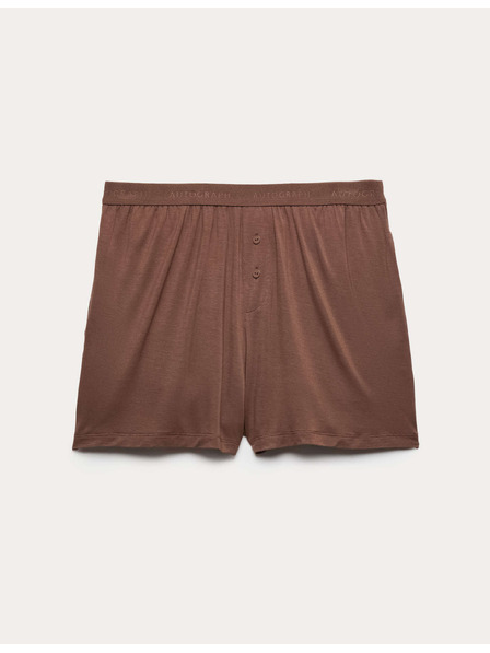 Marks & Spencer Пижамни шорти с декоративни копчета Marks & Spencer кафява