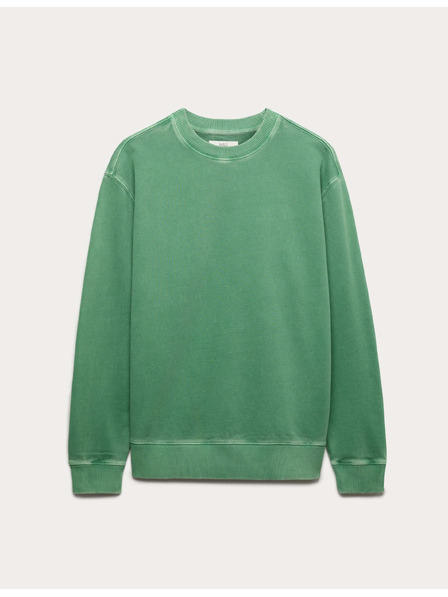 Marks & Spencer Боядисана блуза от чист памук Marks & Spencer в зелен цвят