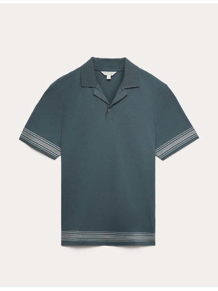 Marks & Spencer Поло с бродерия Supima®, чист памук Marks & Spencer синьо