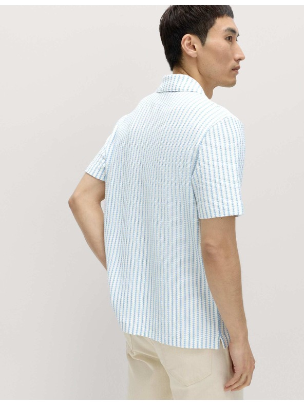 Marks & Spencer Джърси поло с геометричен модел, висок процент памук Marks & Spencer синьо