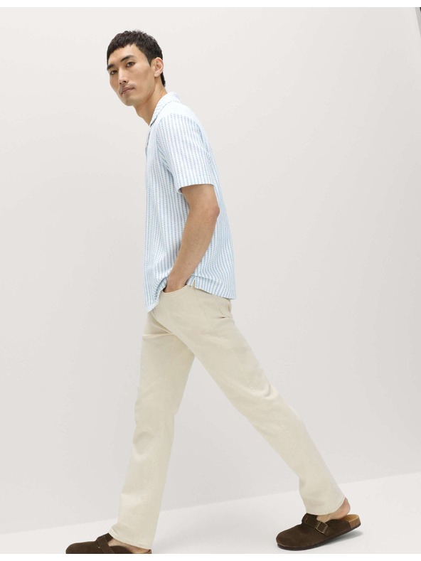 Marks & Spencer Джърси поло с геометричен модел, висок процент памук Marks & Spencer синьо