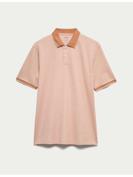 Marks & Spencer Поло Pique с подчертани ръбове The Ultimate Marks & Spencer оранжева