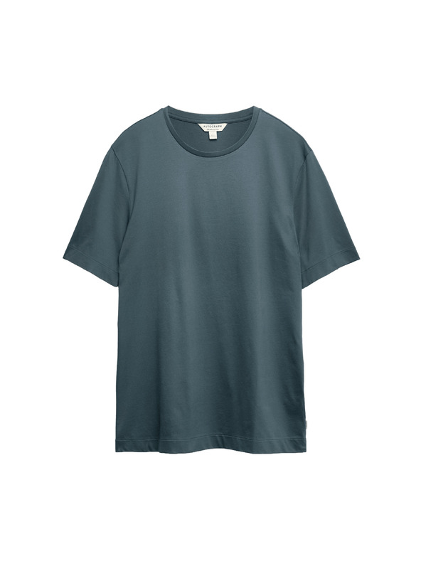 Marks & Spencer Тениска от премиум памук, тесен модел Marks & Spencer в син цвят