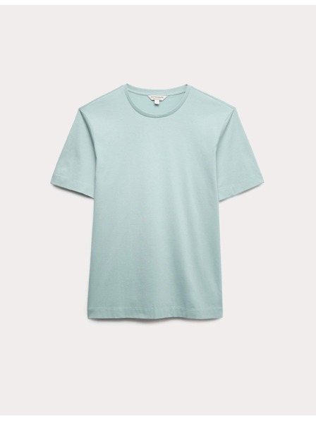 Marks & Spencer Тениска от премиум памук, тесен силует Marks & Spencer зелена