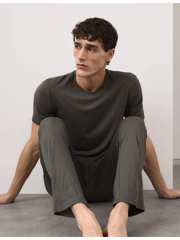 Marks & Spencer Потник от смес Supima® памук Marks & Spencer зелена
