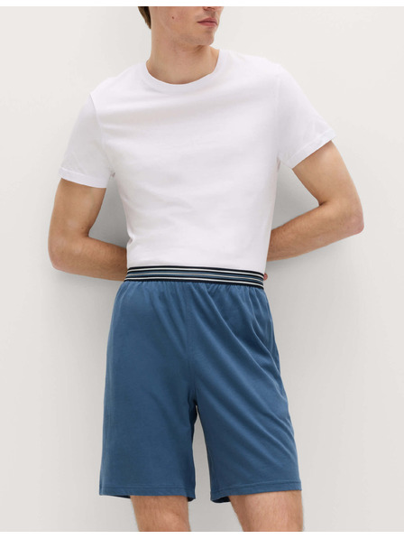 Marks & Spencer Комплект от 2 броя джърсийни пижамни шорти от чист памук Marks & Spencer синя