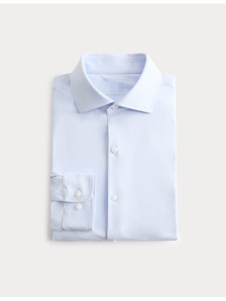 Marks & Spencer Разтеглива функционална риза с вталена форма Marks & Spencer Blue