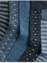 Marks & Spencer 5 чифта чорапи Cool & Fresh с геометричен шарка и висок дял памук Marks & Spencer синя