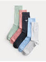 Marks & Spencer 5 чифта чорапи Cool & Fresh™ с висок дял памук и плажен мотив Marks & Spencer многоцветна