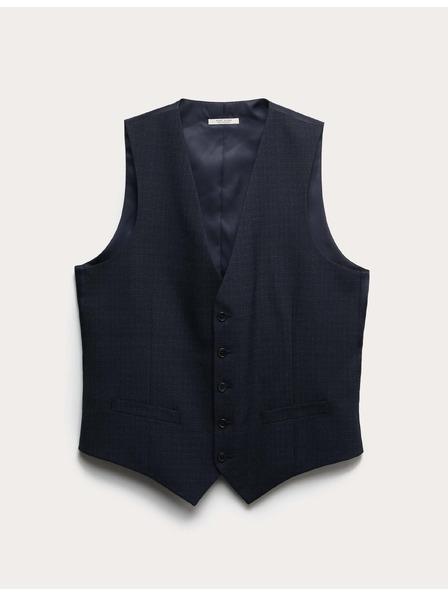 Marks & Spencer Текстурирана жилетка с еластин Marks & Spencer морско синя