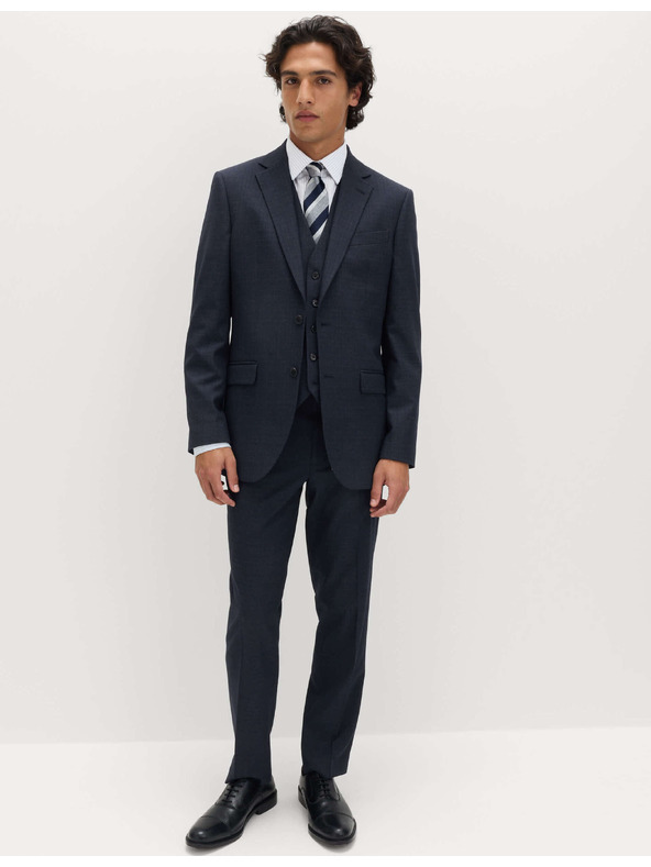 Marks & Spencer Текстурирана жилетка с еластин Marks & Spencer морско синя