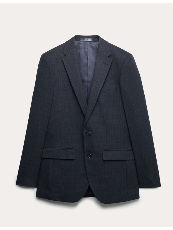 Marks & Spencer Еластично сако с текстура, нормален крой Marks & Spencer морско синя