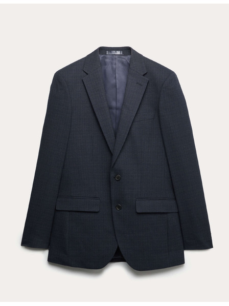 Marks & Spencer Еластично сако с текстура, нормален крой Marks & Spencer морско синя
