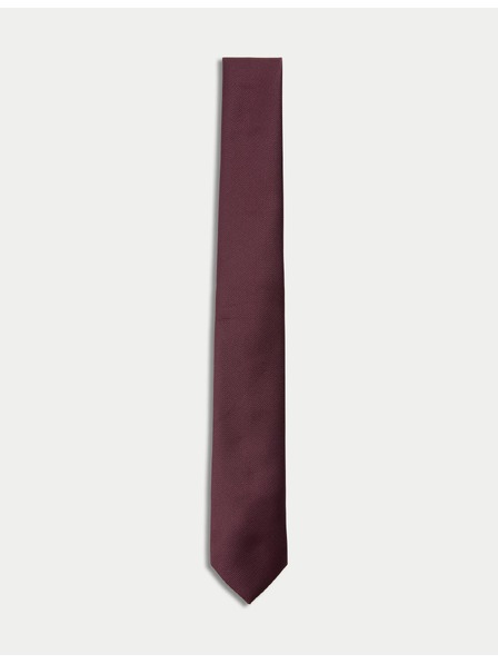 Marks & Spencer Тясна еднородна вратовръзка, която може да се пере в машина Marks & Spencer червена