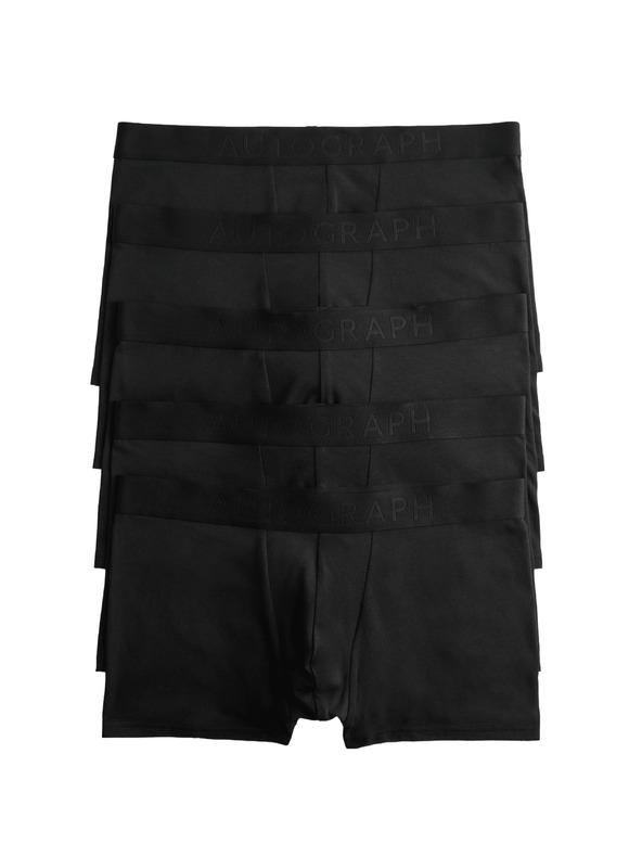 Marks & Spencer Изключително меки бедрени боксерки от памук Supima®, 5 броя Marks & Spencer черна