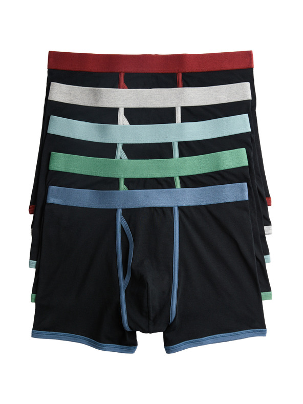 Marks & Spencer Еластични памучни боксерки с технология Cool & Fresh™ комплект 5 бр. Marks & Spencer черно