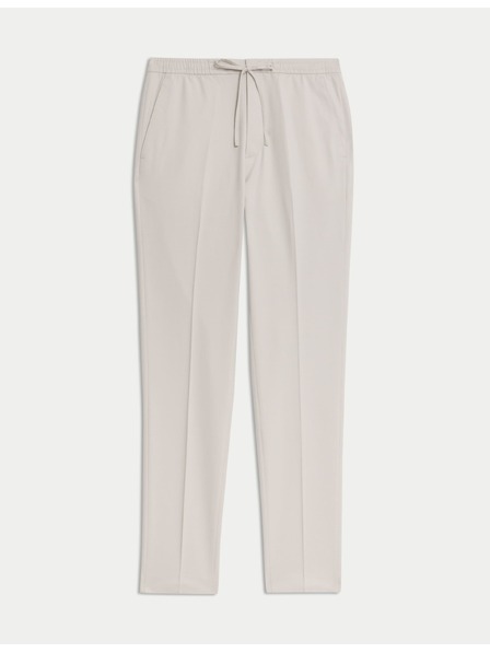 Marks & Spencer Еластични официални панталони с класическа кройка Marks & Spencer сив