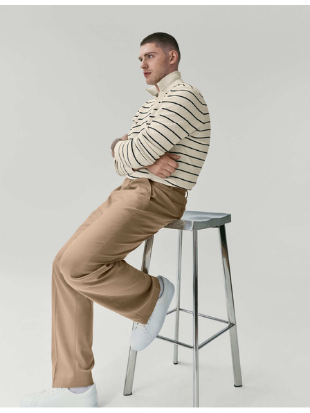 Marks & Spencer Функционални еластични панталони свободен крой Marks & Spencer бежово