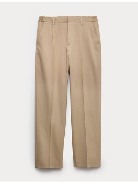 Marks & Spencer Функционални еластични панталони свободен крой Marks & Spencer бежово