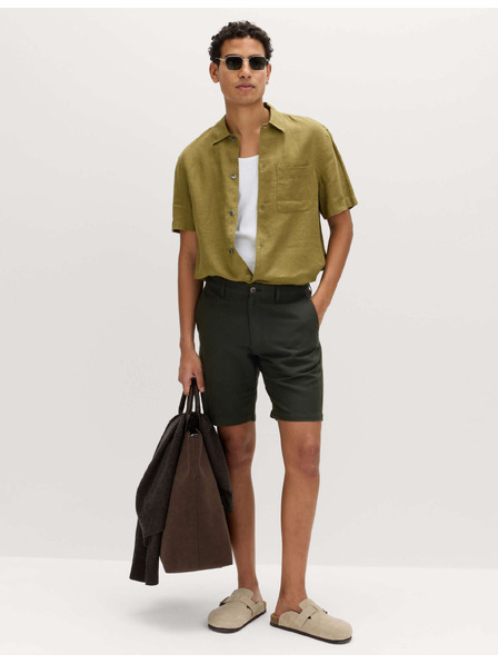 Marks & Spencer Чино шорти от лнена смес Marks & Spencer зелено