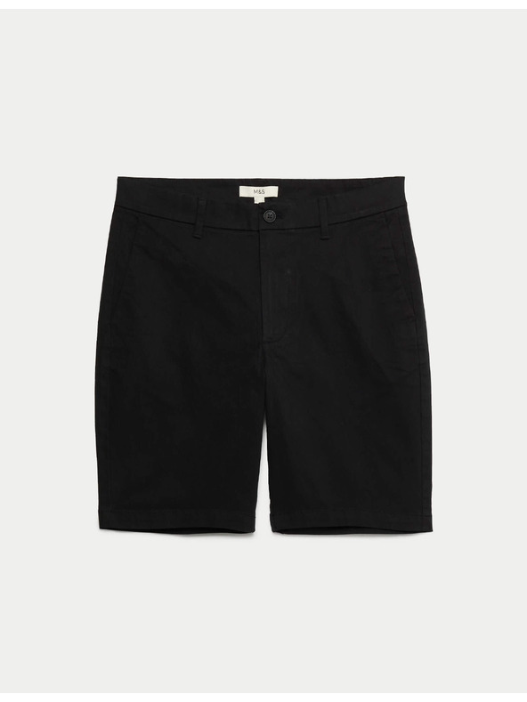 Marks & Spencer Еластични чино шорти нормален крой Marks & Spencer черно
