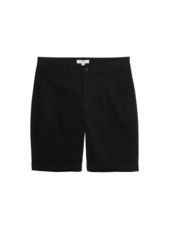 Marks & Spencer Еластични чино шорти нормален крой Marks & Spencer черно