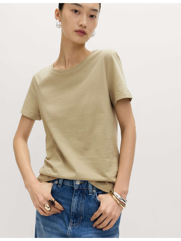 Marks & Spencer Тениска от чист памук Marks & Spencer зелена