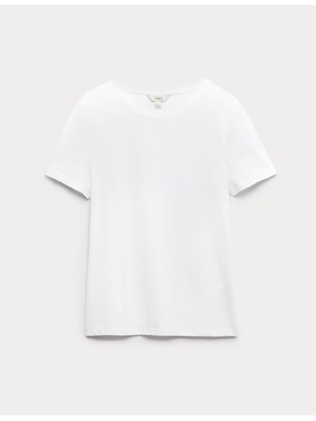 Marks & Spencer Тениска от чист памук Marks & Spencer бяла