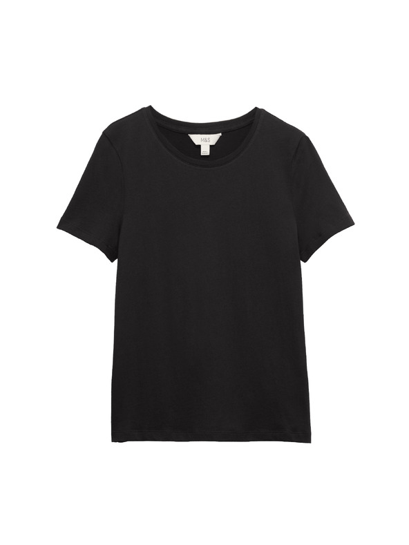Marks & Spencer Тениска от чист памук Marks & Spencer черна