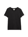 Marks & Spencer Тениска от чист памук Marks & Spencer черна