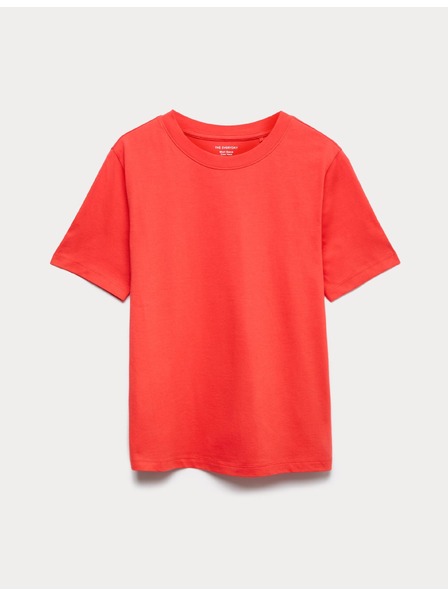 Marks & Spencer Тениска ежедневен крой, от чист памук Marks & Spencer червена