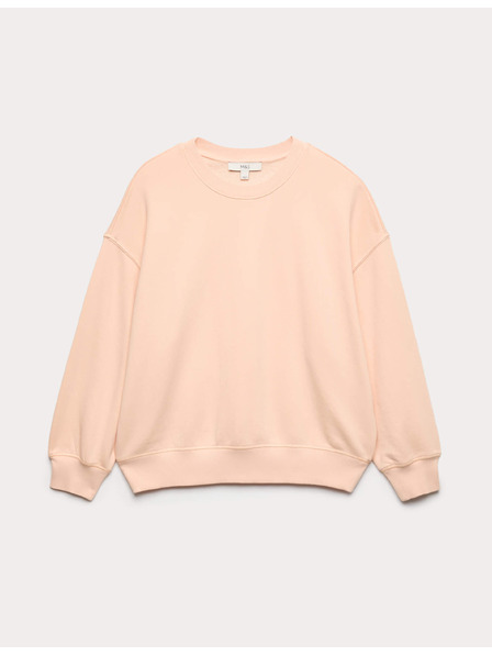 Marks & Spencer Батик суитшърт с висок процент памук Marks & Spencer оранжева
