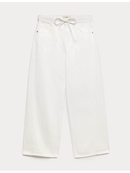 Marks & Spencer Облепващи дънки с широки крачоли Marks & Spencer бяла