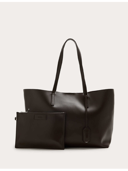 Marks & Spencer Пазарска чанта от изкуствена кожа Marks & Spencer кафява
