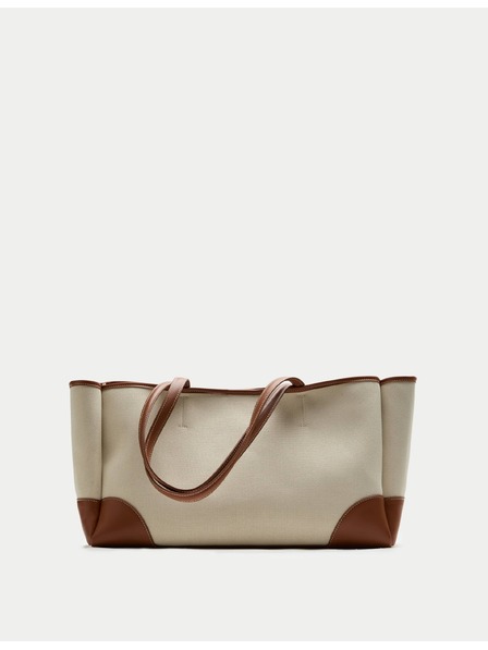 Marks & Spencer Чанта с платнен шев Marks & Spencer крем